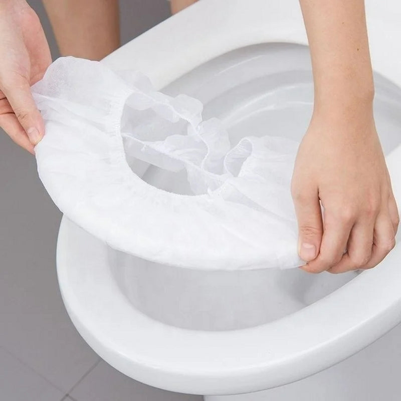 أغطية مقاعد مرحاض للاستخدام مرة واحدة (عبوة من 10 قطع)