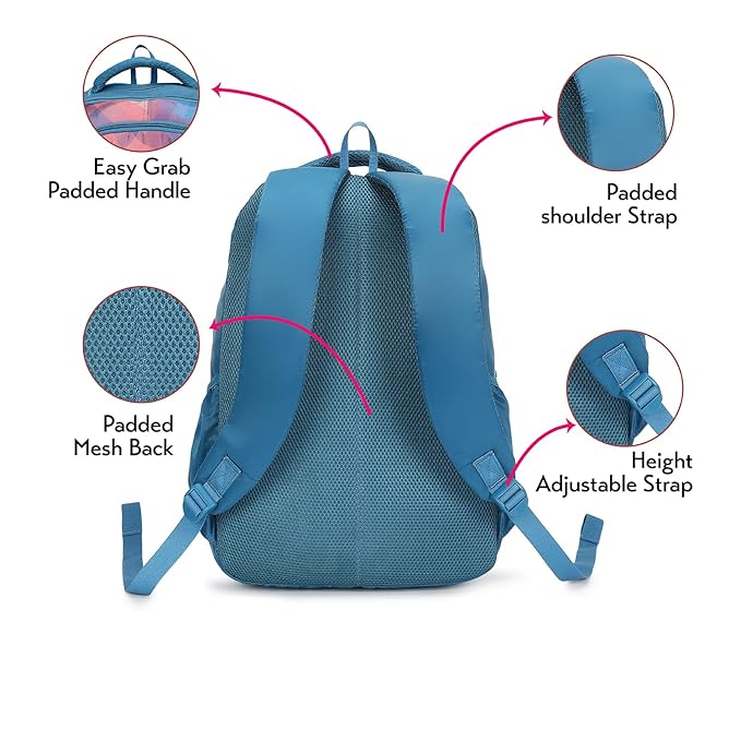 Genie Plaids DLX 19" Backpack - Blue