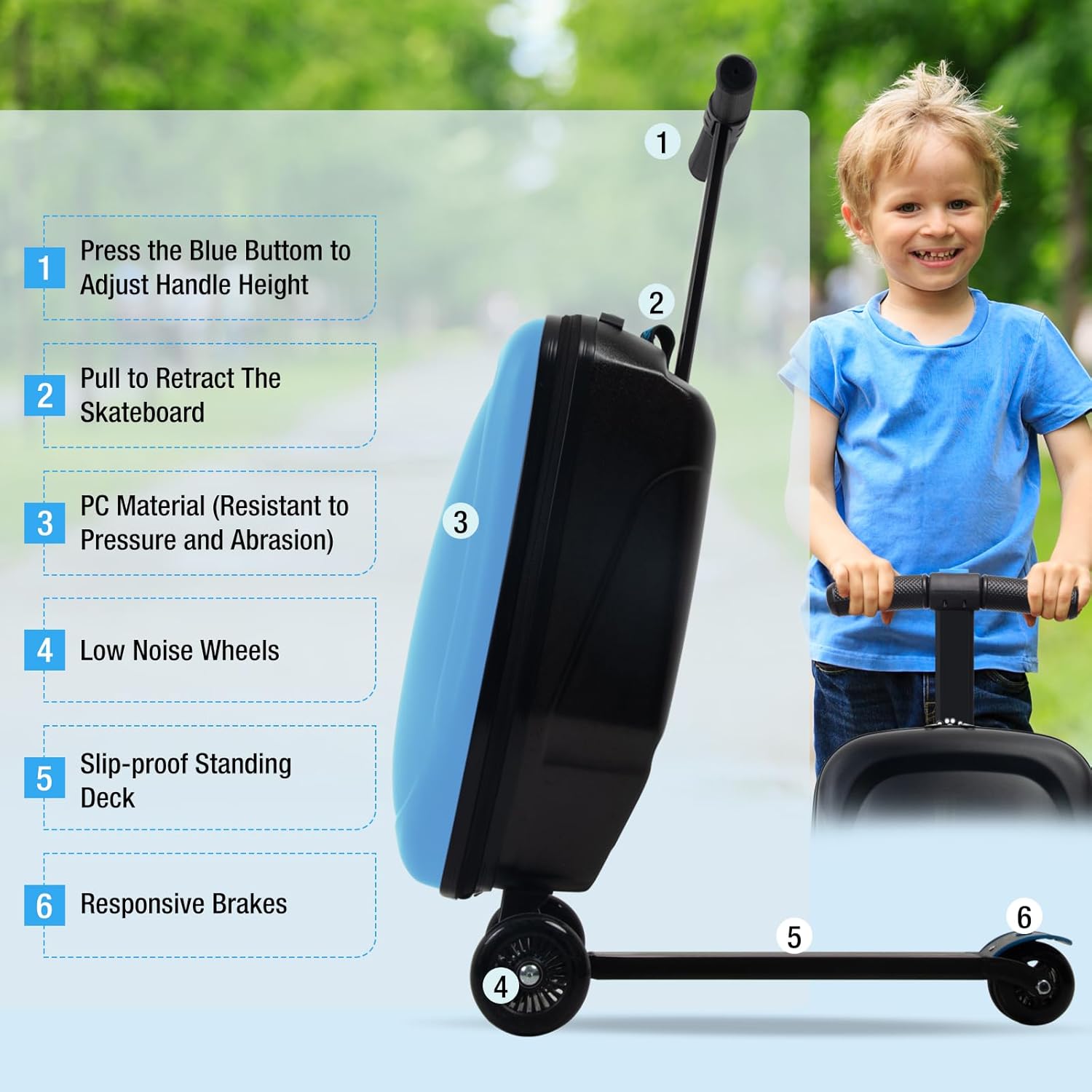 GlideScoot 2 in 1 Carry-On Luggage & Scooter