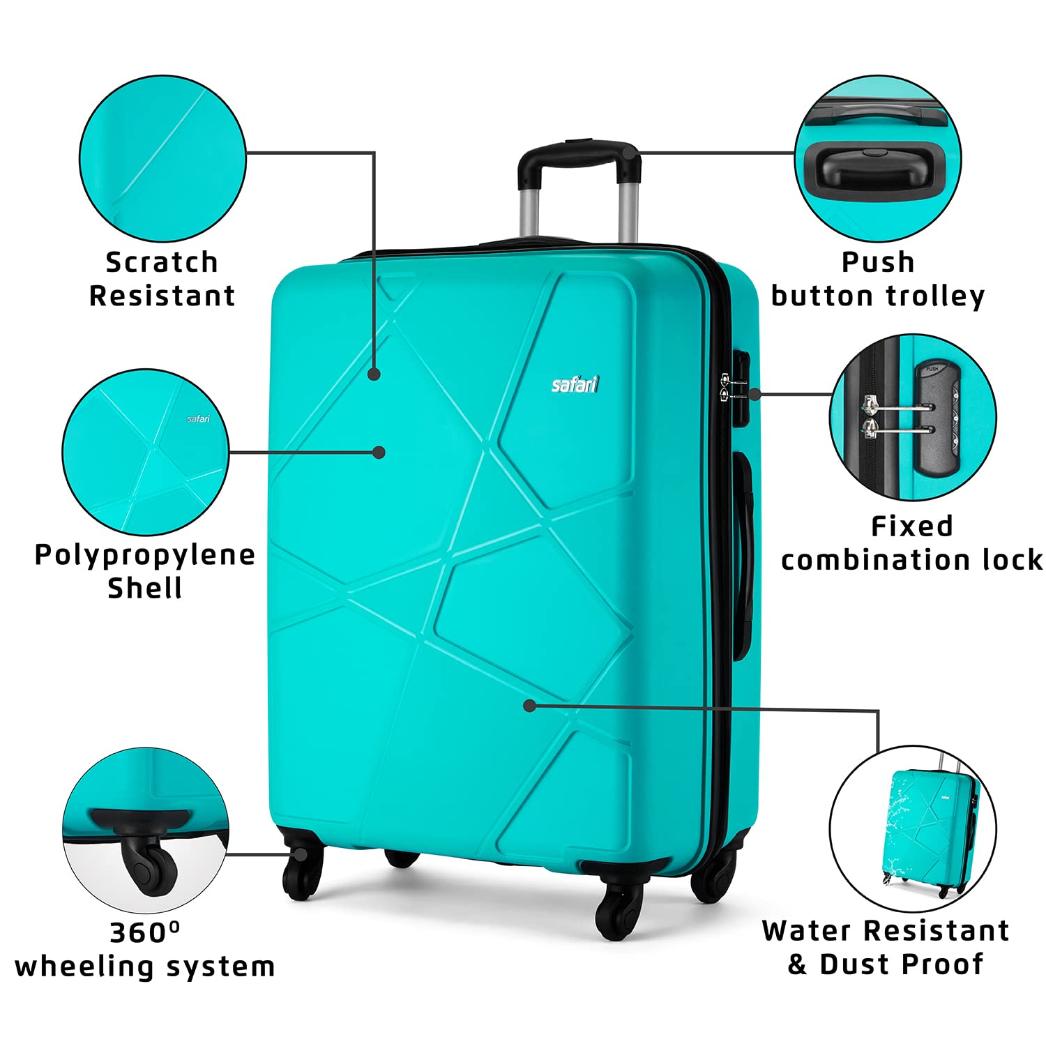 Pentagon Hardside PP Luggage