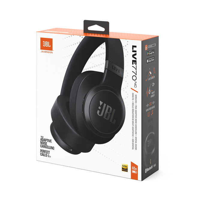 JBL Live 770NC Wireless Headphones – Black