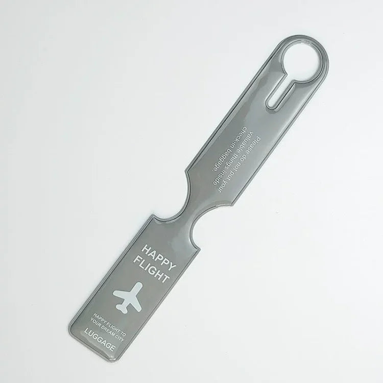 "HAPPY FLIGHT" Silicone Luggage Tag