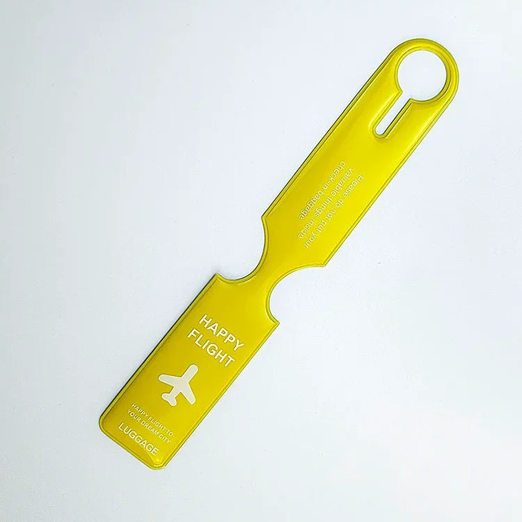 "HAPPY FLIGHT" Silicone Luggage Tag