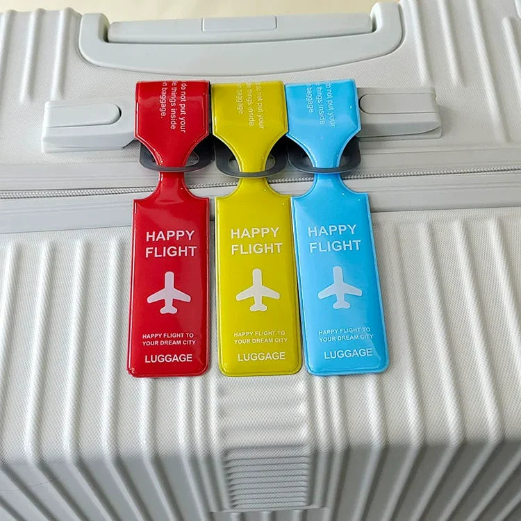 "HAPPY FLIGHT" Silicone Luggage Tag