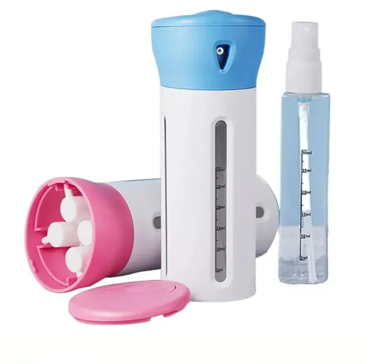 FlipFlow – 4-in-1 Refillable Travel Bottle
