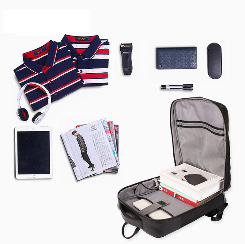 Aoking Sn86610-5 Leather Business Laptop Backpack