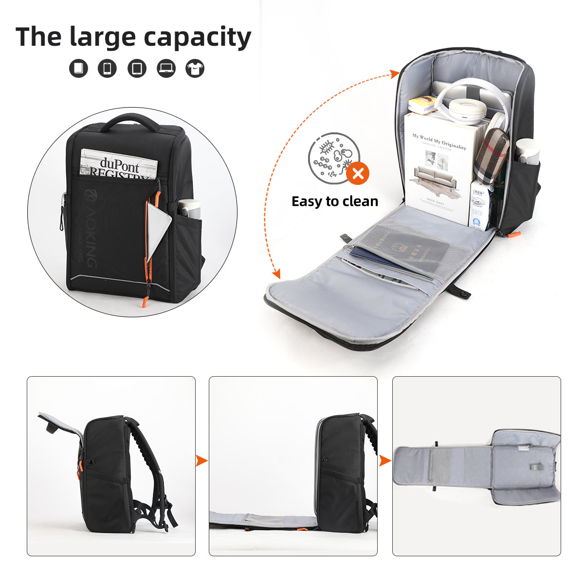Aoking School Smart Spine Protection Laptop Backpack - Sn1406