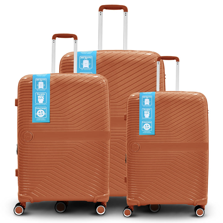 SUMO TRAVELITE PRO 360° EXPANDABLE PP LUGGAGE 3PC SET 20/24/28"