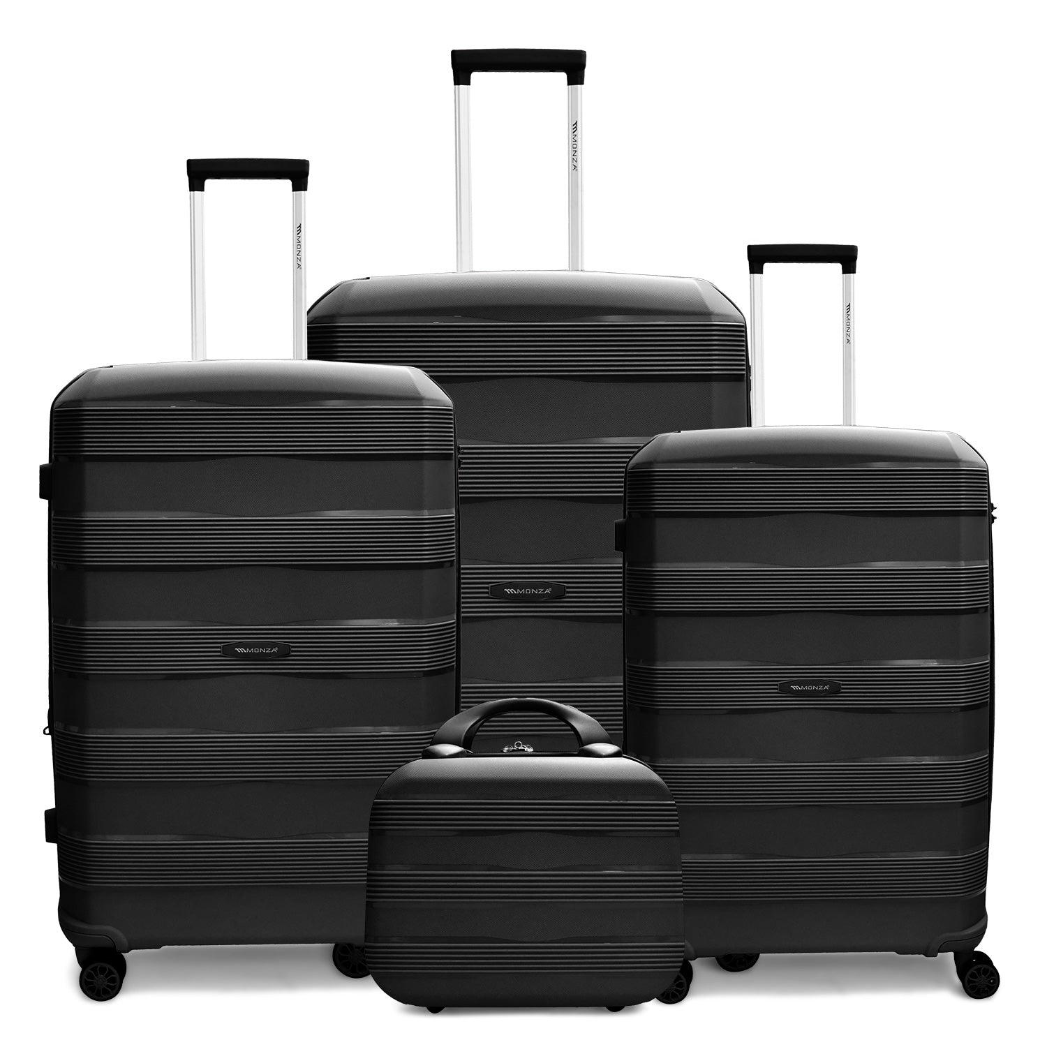 MONZA LINEX 360° PP LUGGAGE 3PC (20/24/28")+1 FREE BEAUTY CASE