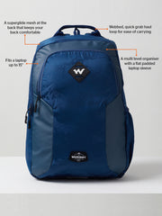 Wildcraft Blue Dapper 1.0 Laptop Backpack