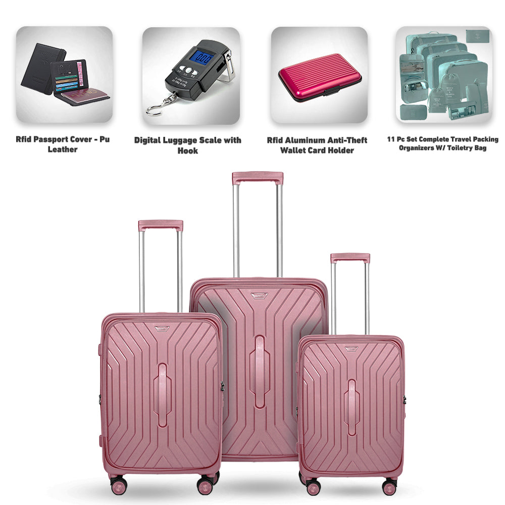 Hardside PP Front Open Luggage Set – 20"/24"/28"
