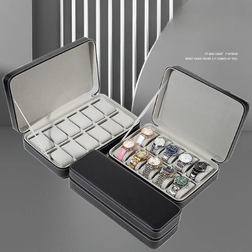 Zippered Watch Box for Travel and Storage
