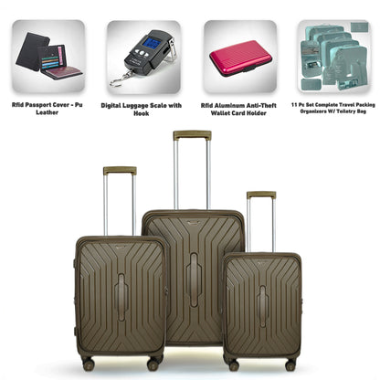 Hardside PP Front Open Luggage Set – 20"/24"/28"