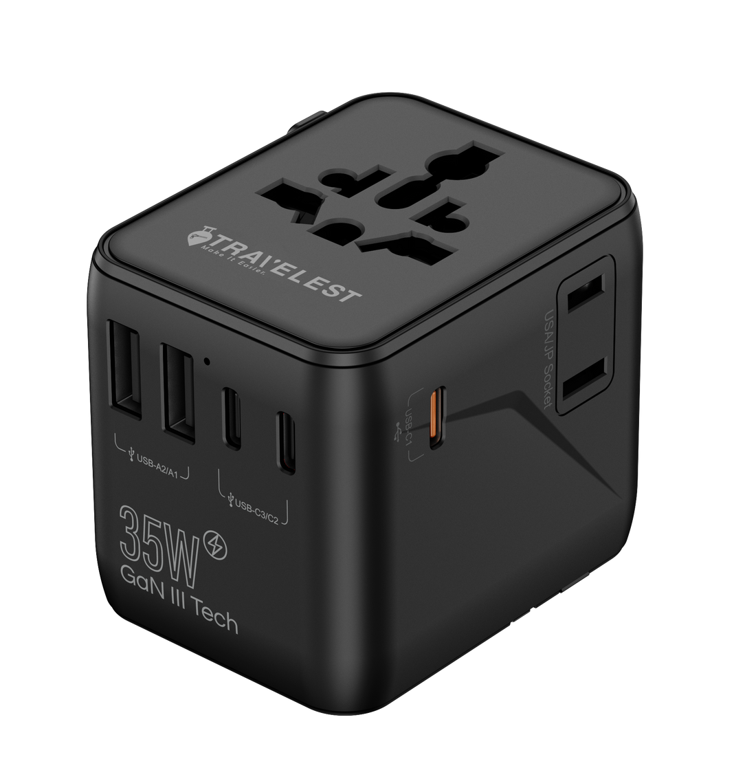 5 Port 35W Travel Adapter