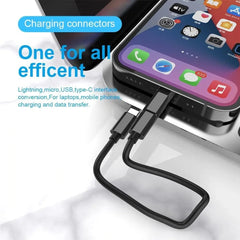 Travelest Travel Phone Holder Case With Multihead Charging Cord And Sim Holder Opening Needle - Black