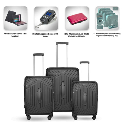 Hardside PP Front Open Luggage Set – 20"/24"/28"