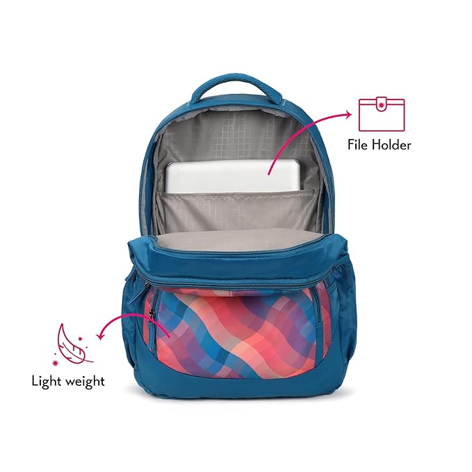 Genie Plaids DLX 19" Backpack  - Blue