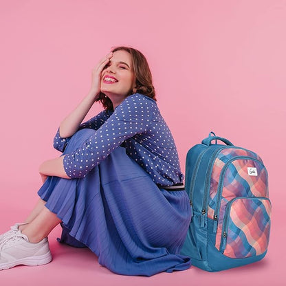 Genie Plaids DLX 19" Backpack  - Blue