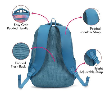 Genie Plaids DLX 19" Backpack  - Blue