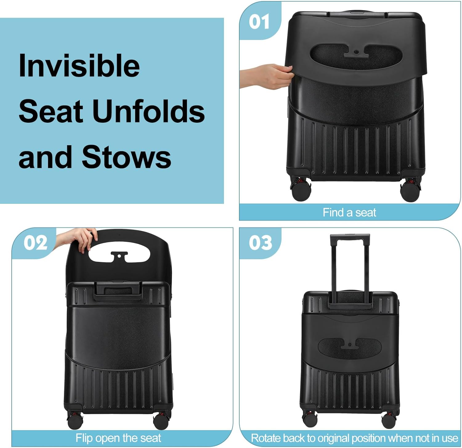 Ride-On 20" Luggage with Kids Seat