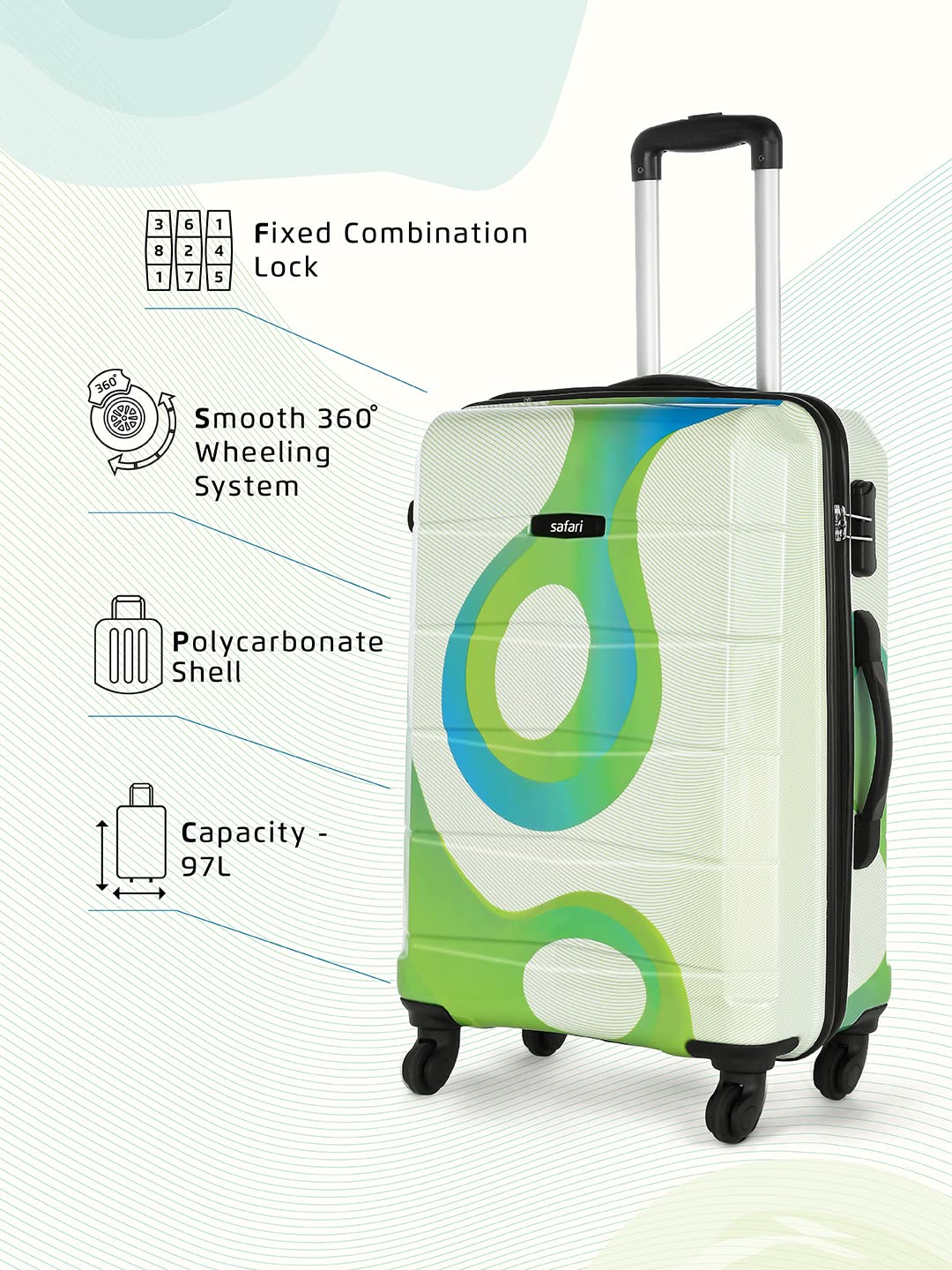 Tiffany Check-In Printed Suitcase Set Of 3