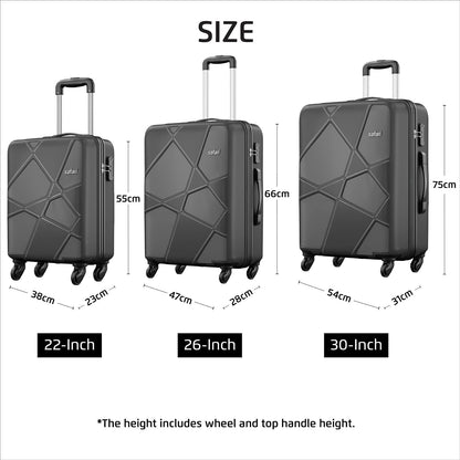 Pentagon Hardside 3PC PP Luggage Set (22/26/30")