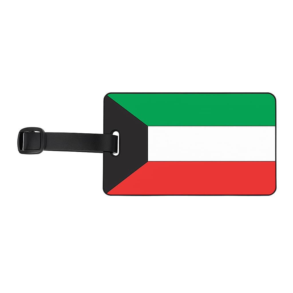 بطاقة أمتعة PVC بعلم الكويت