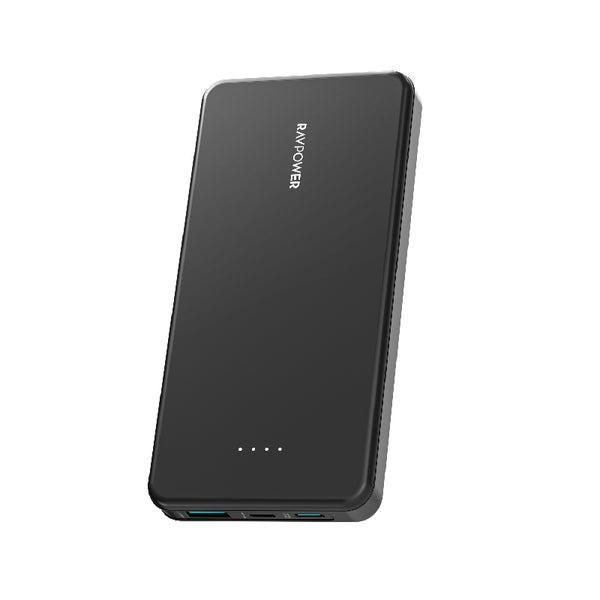 RAVPower 10000mAh 15W 3-Port Power Bank - Black