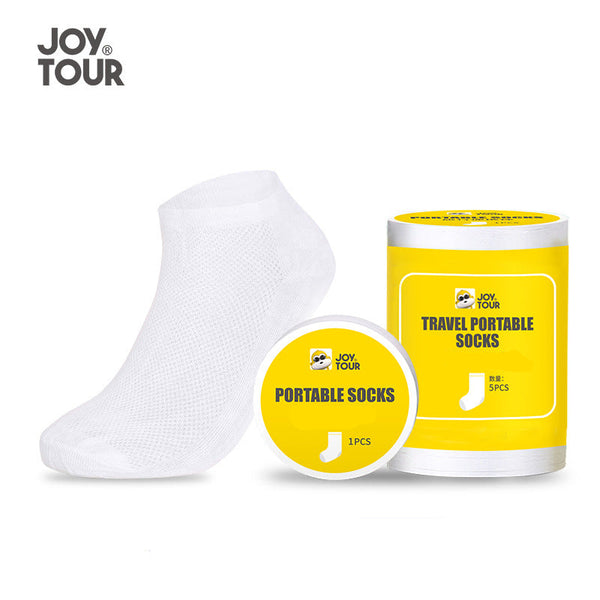 Portable Cotton Socks 5 Pairs Set