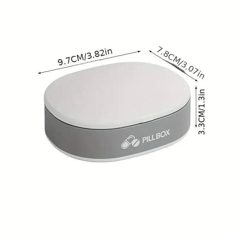 6-Grid Medicine Organizer - Travel-Friendly Pill Case