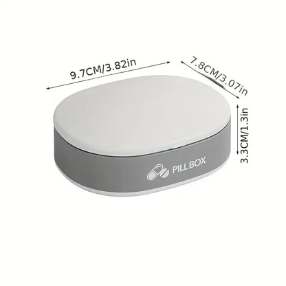6-Grid Medicine Organizer - Travel-Friendly Pill Case