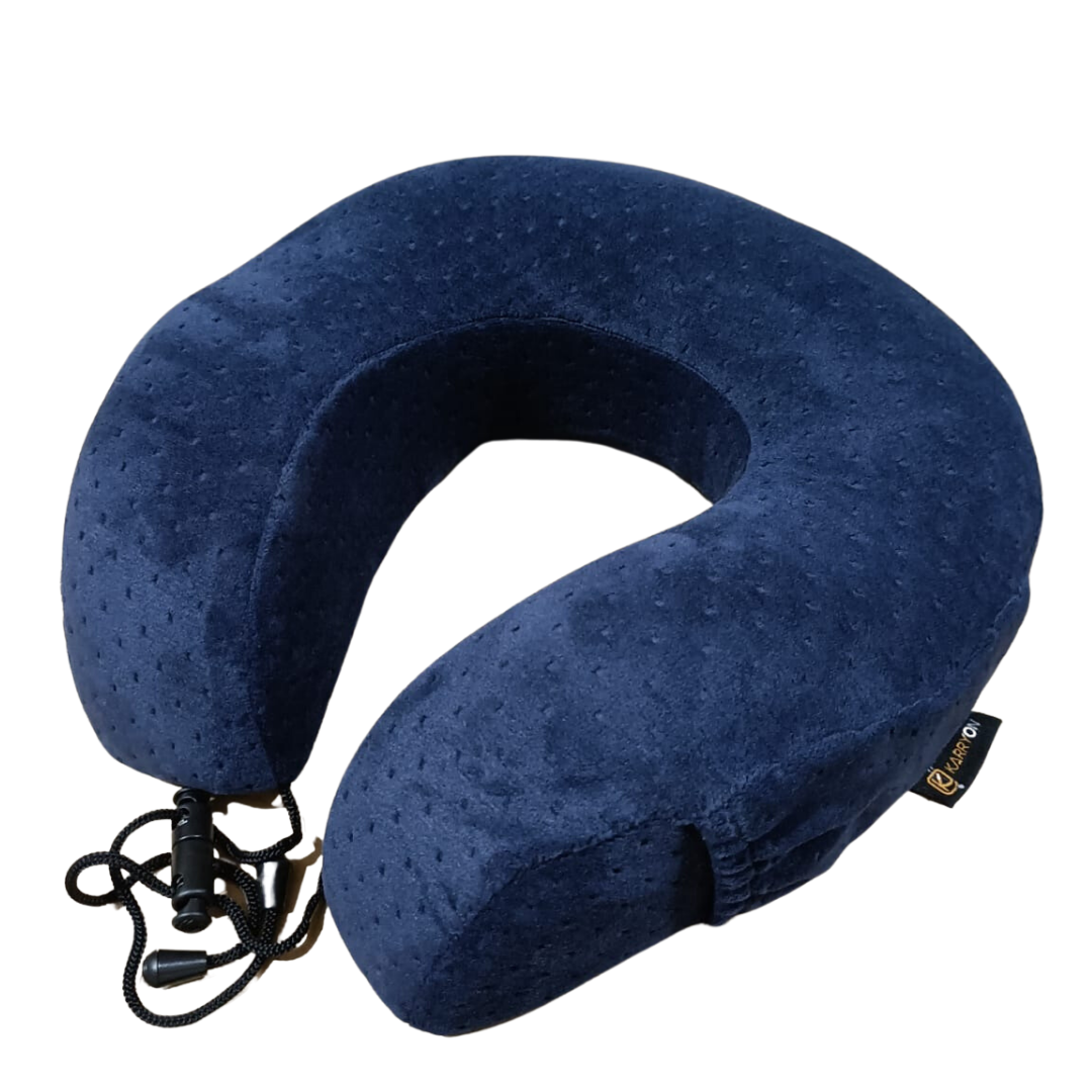 Memory Foam Travel Velvet Neck Pillow