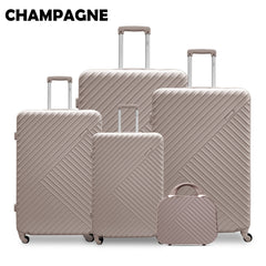 Crossline Abs Luggage 4Pc Set (20/24/28/32") + 1 Free Beauty Case 14"