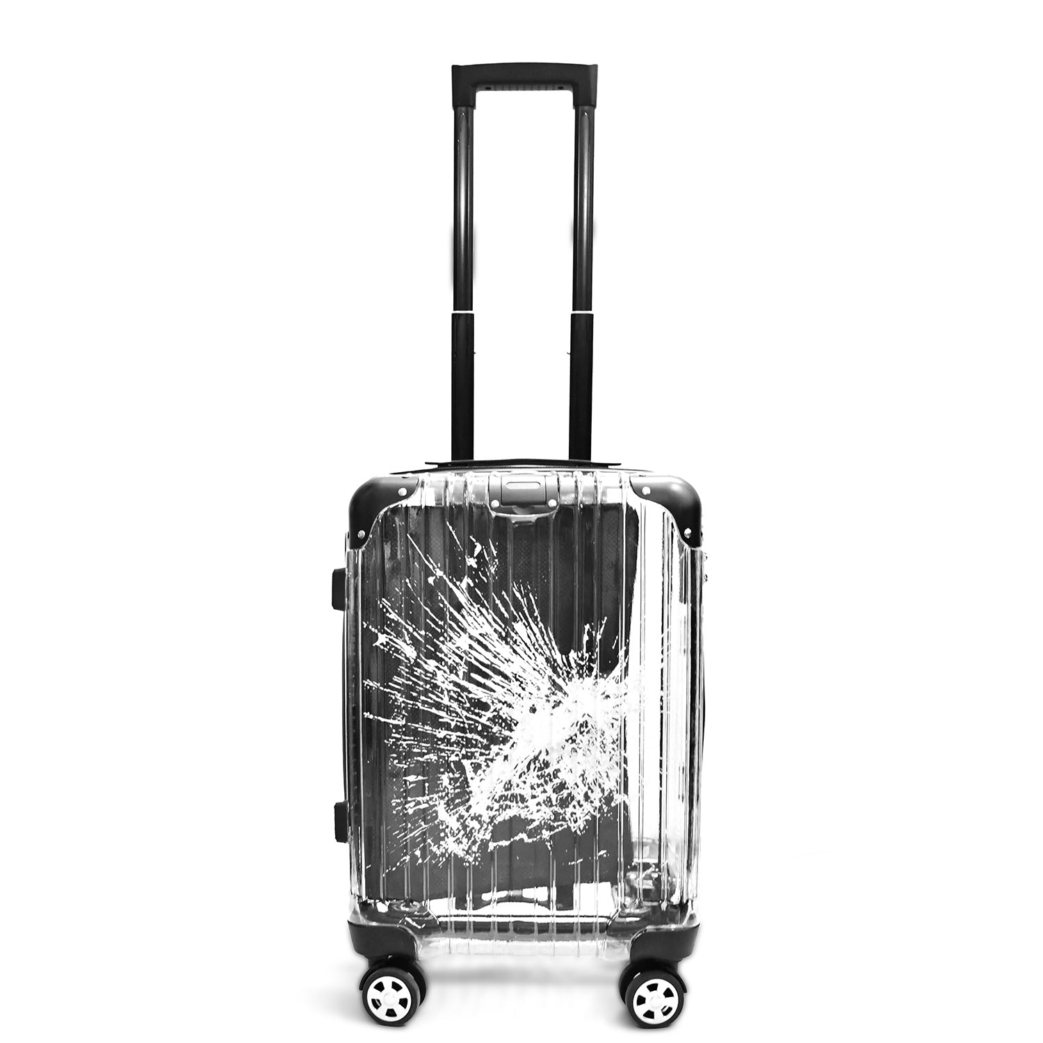 KarryOn Clear-Cracked Transparent Polycarbonate Luggage – 20"