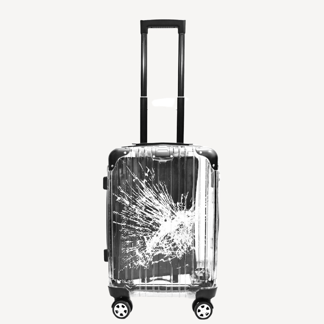 KarryOn Clear-Cracked Transparent Polycarbonate Luggage – 20"