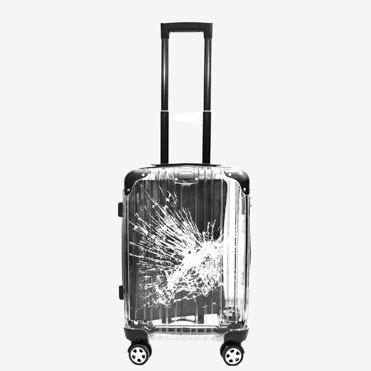 KarryOn Clear-Cracked Transparent Polycarbonate Luggage – 20"