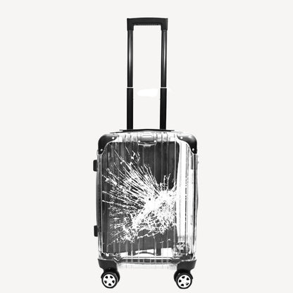 KarryOn Clear-Cracked Transparent Polycarbonate Luggage – 20"
