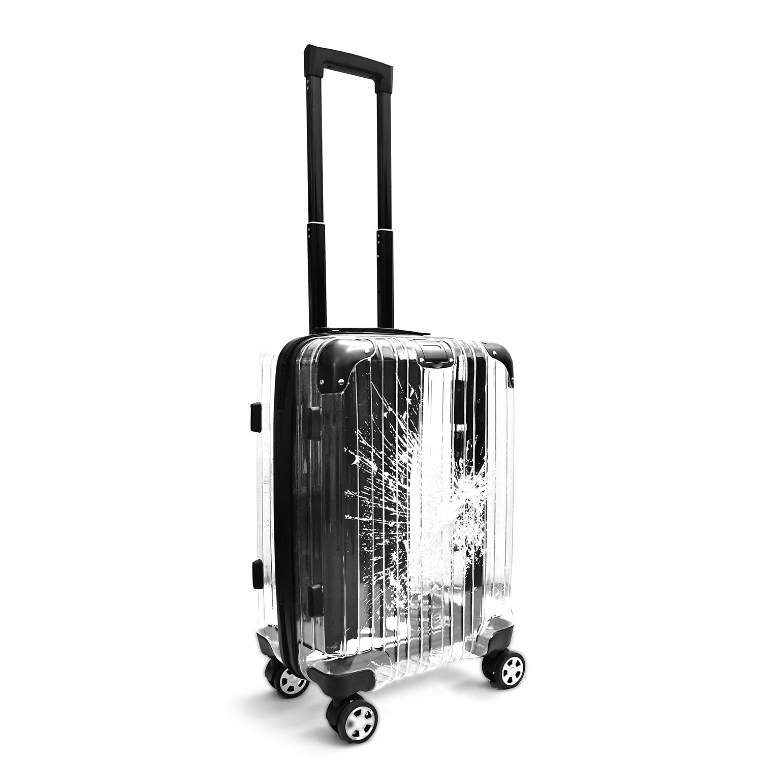 KarryOn Clear-Cracked Transparent Polycarbonate Luggage – 20"
