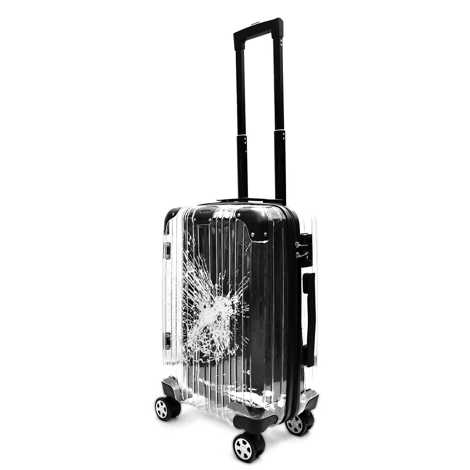KarryOn Clear-Cracked Transparent Polycarbonate Luggage – 20"