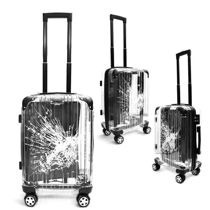 KarryOn Clear-Cracked Transparent Polycarbonate Luggage – 20"