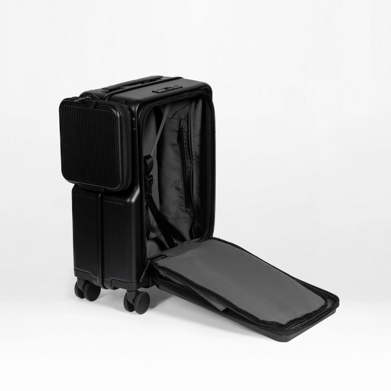 Front-Open 21" Cabin Luggage with detachable bag