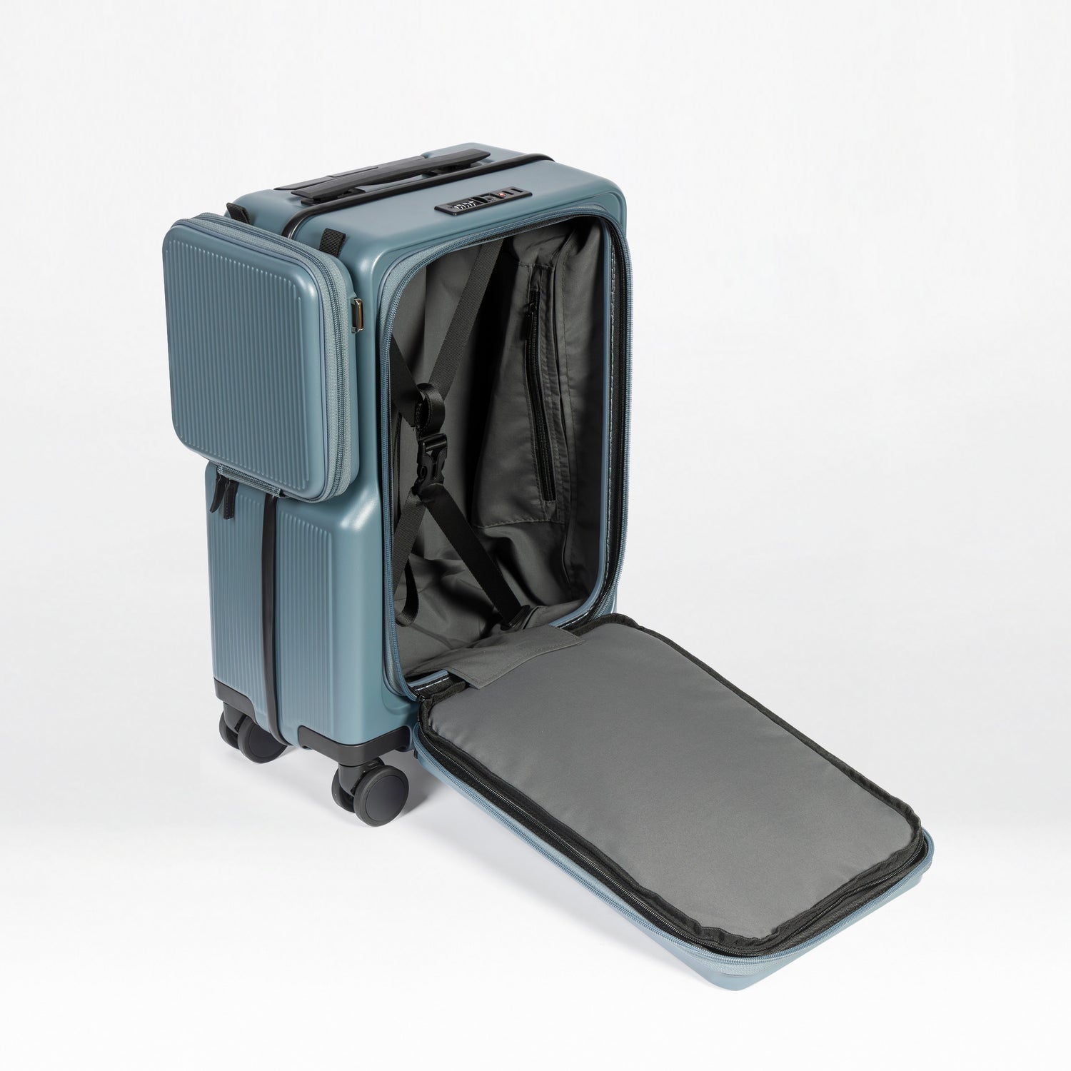 Front-Open 21" Cabin Luggage with detachable bag