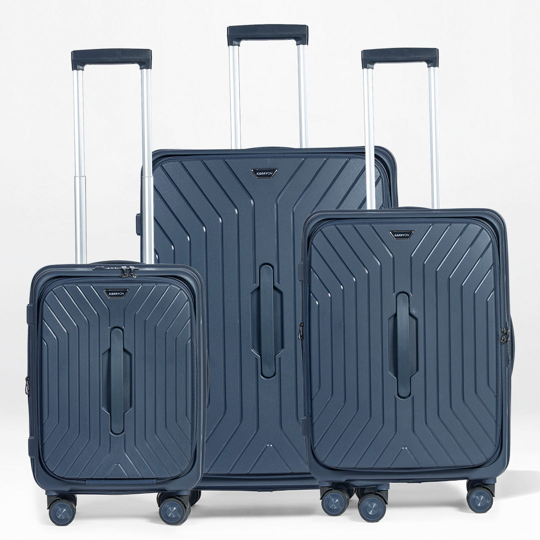 Hardside PP Front Open Luggage Set – 20"/24"/28"
