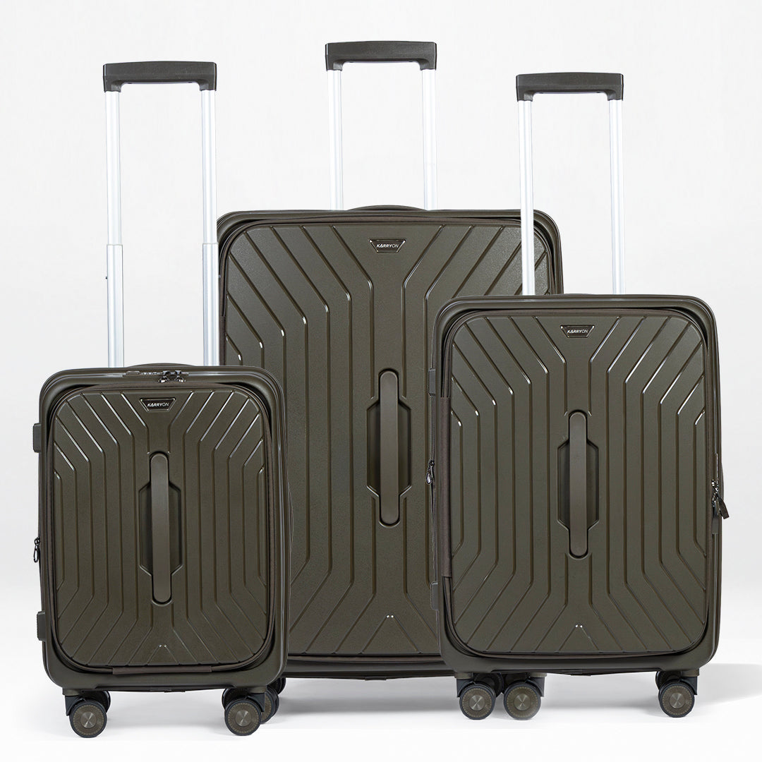 Hardside PP Front Open Luggage Set – 20"/24"/28"