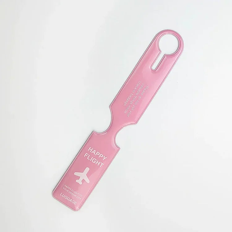 "HAPPY FLIGHT" Silicone Luggage Tag