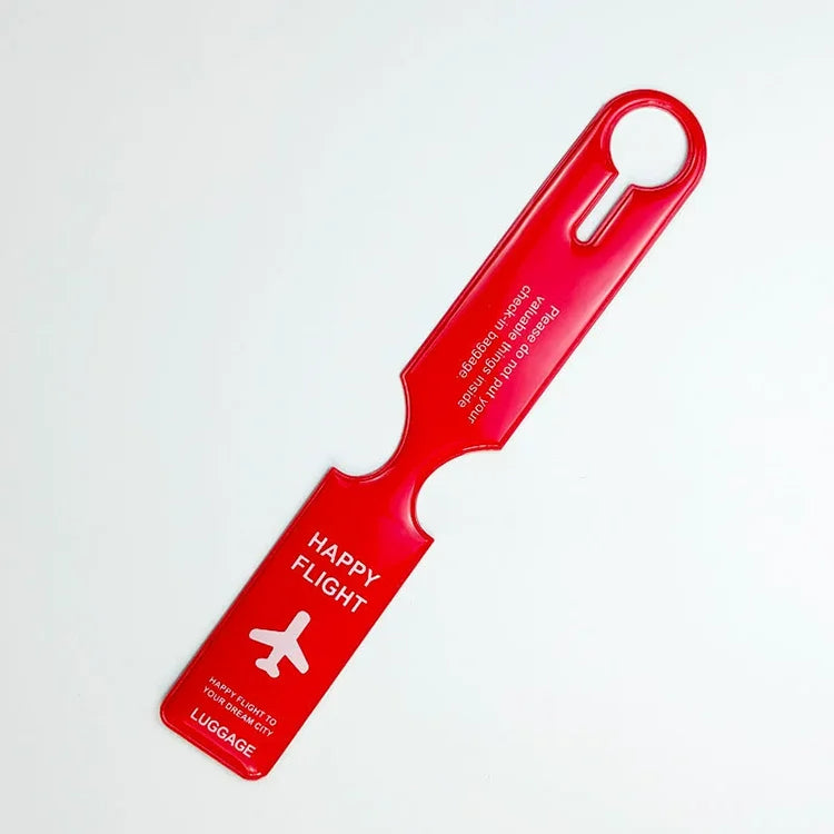 "HAPPY FLIGHT" Silicone Luggage Tag