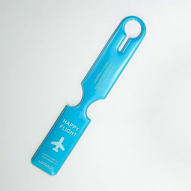 "HAPPY FLIGHT" Silicone Luggage Tag