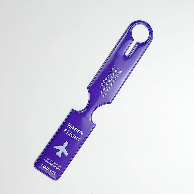 "HAPPY FLIGHT" Silicone Luggage Tag