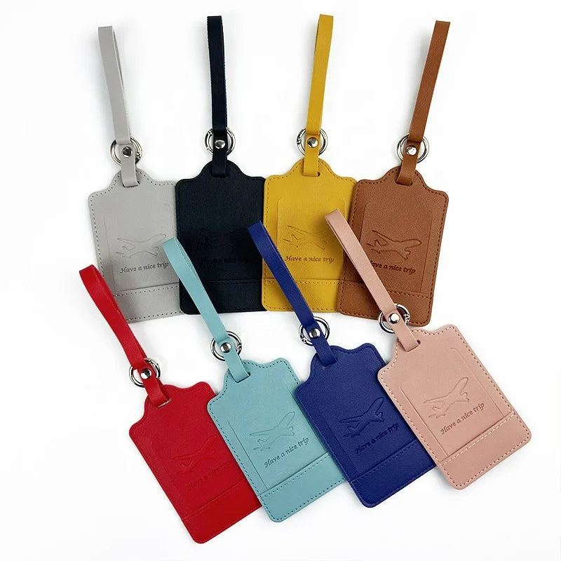 Premium PU Leather Luggage Tag