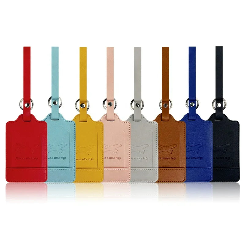 Premium PU Leather Luggage Tag